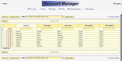 ldap account manager (lam) 是一个基于浏览器的 ldap 帐号管理