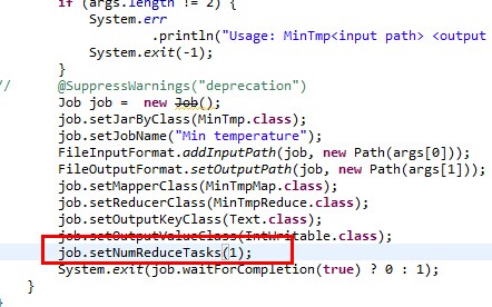 关于hadoop分析天气数据reducer数量的效率。
