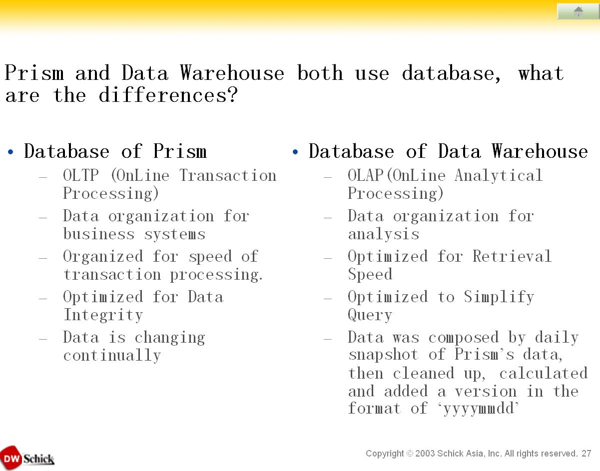 数据库 与 数据仓库的本质区别是什么? - 关系型
